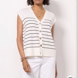 John + Jenn (Evereve) Striped Button-Up Vest